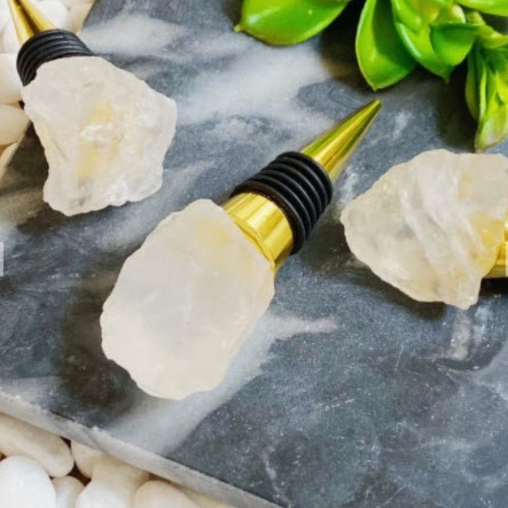 White Quartz Wine Bottle Stopper
